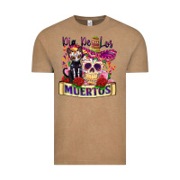 Vintage Coffee dia de los muertos Vintage Tee - Zillion Design Studio