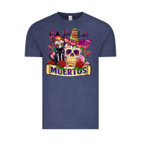 Vintage Denim dia de los muertos Vintage Tee - Zillion Design Studio