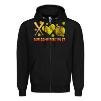 Black rub some dirt on it softball Zipper Hoodie - JahusDesignShop
