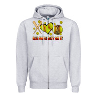 Heather Grey rub some dirt on it softball Zipper Hoodie - JahusDesignShop