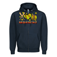 Navy rub some dirt on it softball Zipper Hoodie - JahusDesignShop