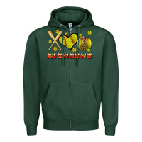 Sports Green rub some dirt on it softball Zipper Hoodie - JahusDesignShop