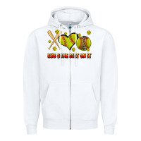 White rub some dirt on it softball Zipper Hoodie - JahusDesignShop