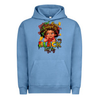 Pigment Pebble Blue empowering black heritage Urban Hoodie - LillyAllenDesigns