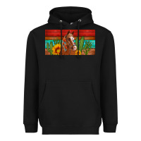 Aztec Horse Cactus And Sunflowers License Plate Template Heavyweight Hoodie | Teevron