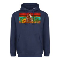 Navy aztec horse cactus and sunflowers license plate template Heavyweight Hoodie - Artiststas