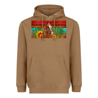 Toasted Coconut aztec horse cactus and sunflowers license plate template Heavyweight Hoodie - Artiststas