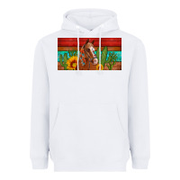 White aztec horse cactus and sunflowers license plate template Heavyweight Hoodie - Artiststas
