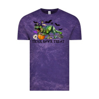 Cloud Purple T-Rex Trick Rawr Treat Vintage Tee - RanaPortraitStore