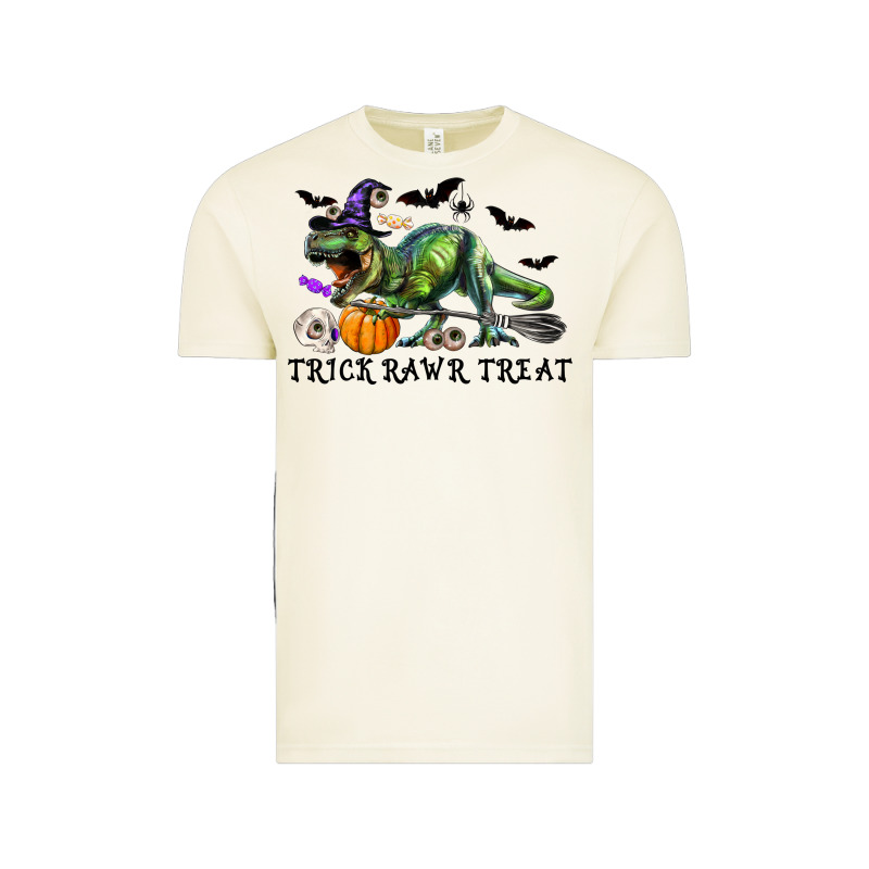 T-rex Trick Rawr Treat Vintage Tee by RanaPortraitStore | Teevron