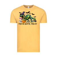 Vintage Mustard T-Rex Trick Rawr Treat Vintage Tee - RanaPortraitStore