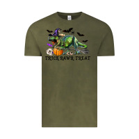 Vintage Olive T-Rex Trick Rawr Treat Vintage Tee - RanaPortraitStore