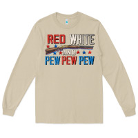 Mushroom Red white and pew pew pew Long Sleeve Tee - CowGirlArtShop