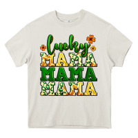 Cream lucky mama mama mama  St. Patrick's Heavy Core Tee - LillyAllenDesigns