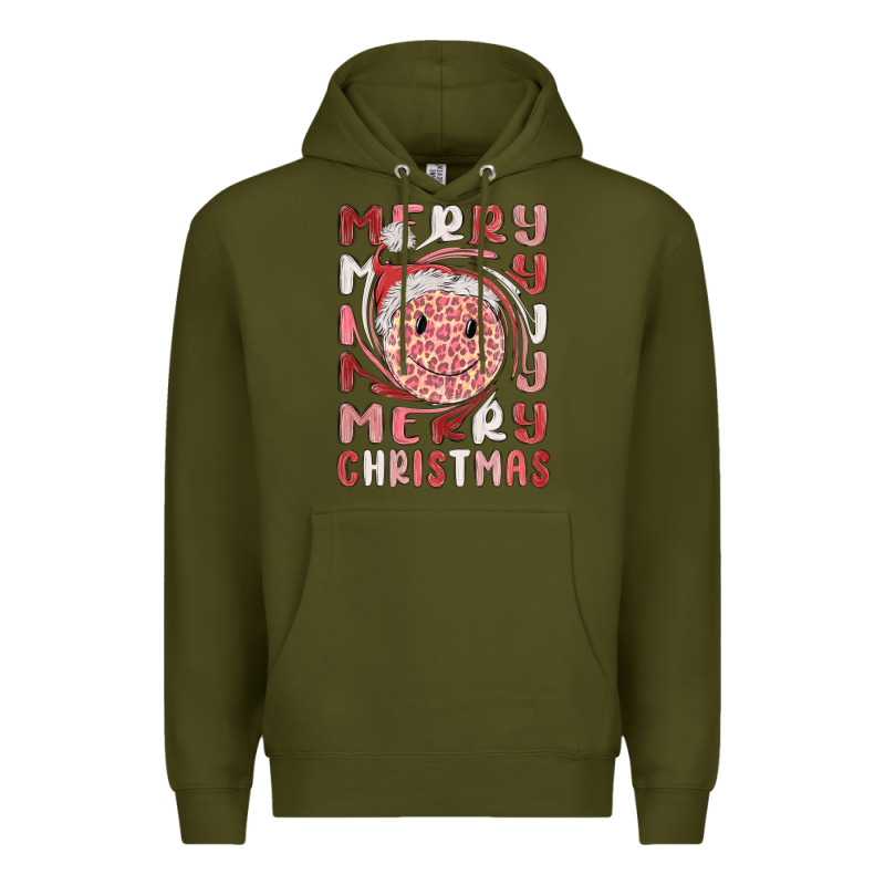 Merry Christmas Smiling Face Premium Hoodie by MaliasSmallBusiness | Teevron