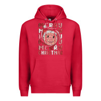 Cardinal merry christmas smiling face Premium Hoodie - MaliasSmallBusiness