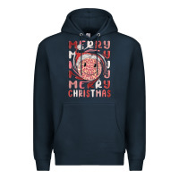 Navy merry christmas smiling face Premium Hoodie - MaliasSmallBusiness