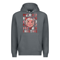 Rock merry christmas smiling face Premium Hoodie - MaliasSmallBusiness