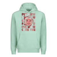 Seafoam merry christmas smiling face Premium Hoodie - MaliasSmallBusiness