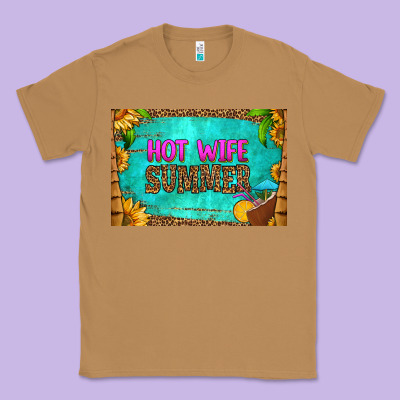 Hot Wife Summer Skinny Metal Can Holder Classic Tee Designed By Hra Design Shop