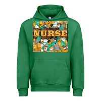 Emerald Green And Yellow Nurse Urban Hoodie - LillyAllenDesigns