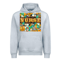 Heather Grey Green And Yellow Nurse Urban Hoodie - LillyAllenDesigns