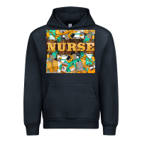 Navy Green And Yellow Nurse Urban Hoodie - LillyAllenDesigns