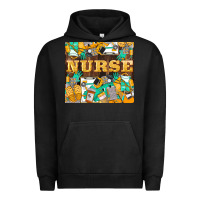 Pigment Black Green And Yellow Nurse Urban Hoodie - LillyAllenDesigns