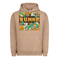 Pigment Burro Green And Yellow Nurse Urban Hoodie - LillyAllenDesigns