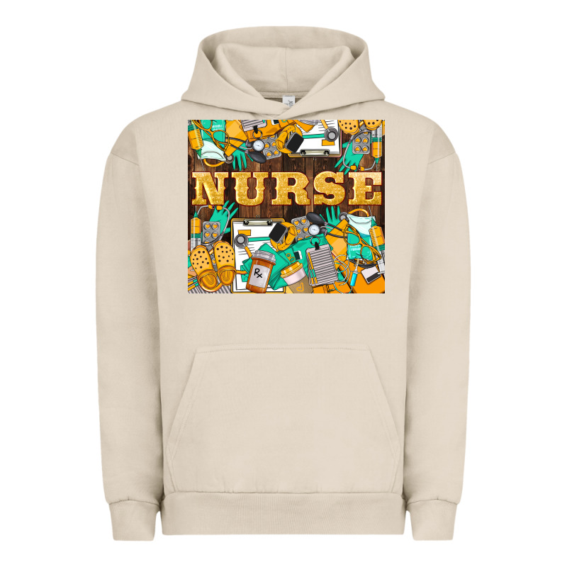 Green And Yellow Nurse Urban Hoodie by LillyAllenDesigns | Teevron
