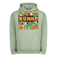 Pigment Oil Green Green And Yellow Nurse Urban Hoodie - LillyAllenDesigns