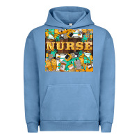 Pigment Pebble Blue Green And Yellow Nurse Urban Hoodie - LillyAllenDesigns