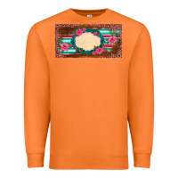 Carrot western pink flovers leopard serape   license plate template Premium Sweatshirt - BarkalooDesign