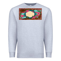 Heather Grey western pink flovers leopard serape   license plate template Premium Sweatshirt - BarkalooDesign