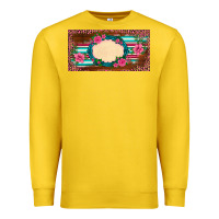 Lemon western pink flovers leopard serape   license plate template Premium Sweatshirt - BarkalooDesign