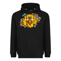 Black bee sunflower leopard Heavyweight Hoodie - AdoDesignShop