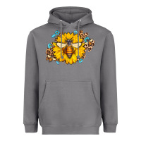 Storm bee sunflower leopard Heavyweight Hoodie - AdoDesignShop