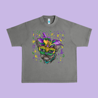 Urban Heavy Tee mardi gras mask french bulldog