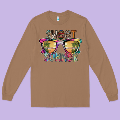 Sweet Summer Long Sleeve Tee Designed By Sublimationcraftshop