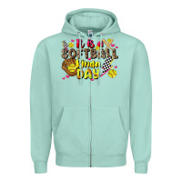 Seafoam it is a softball kinda day Zipper Hoodie - JahusDesignShop