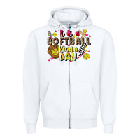 White it is a softball kinda day Zipper Hoodie - JahusDesignShop