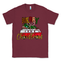 Burgundy merry christmas Classic Tee - CowhideDigitalArt