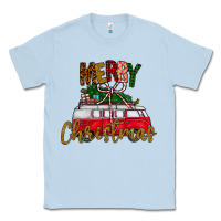 Dusty Blue merry christmas Classic Tee - CowhideDigitalArt