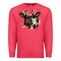 Cardinal valentines day cow Premium Sweatshirt - Jasminsmagicworld