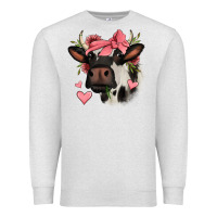 Oatmeal Heather valentines day cow Premium Sweatshirt - Jasminsmagicworld