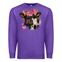 Purple valentines day cow Premium Sweatshirt - Jasminsmagicworld