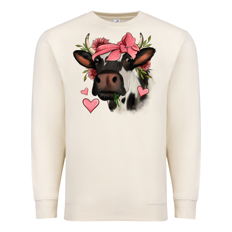 Valentines Day Cow Premium Sweatshirt by Jasminsmagicworld | Teevron