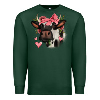 Sports Green valentines day cow Premium Sweatshirt - Jasminsmagicworld