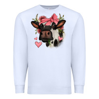 White valentines day cow Premium Sweatshirt - Jasminsmagicworld