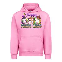 Fuchsia Pink mardi gras celebration with teeth Urban Hoodie - LillyAllenDesigns